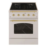 Hallman CLASSICO 30" 4.2 Cu.Ft. 4 Burner Freestanding Dual Fuel Range and Electric Oven - HCLRDF30